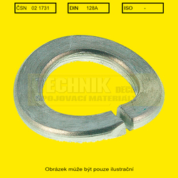 Podložka 22.2  ZnMech  1731  Din 128A prohnutá