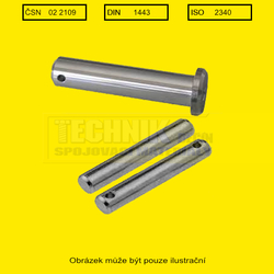 Čep bez hl.s dírami h11 ZB 12x050x44,5x3,2  ČSN02 210  DIN1443  ISO2340