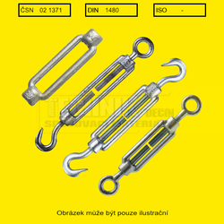 Hák napínací  8  Zn          Din 1480  oko+oko