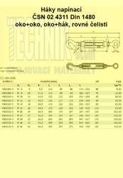 Hák napínací 24  Zn          Din 1480  konce k přivaření