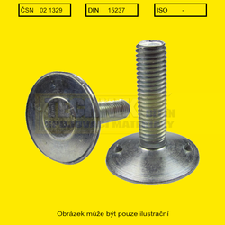 v  6x25  Zn  1329  Din 15237 korečkový zápustný + matice + podložka