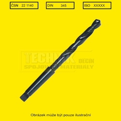 Vrták 16.5mm  HSS COBALT  kužel morse 1140  Din 345