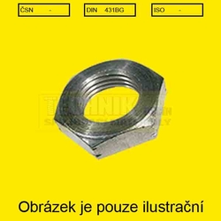 M BG 1/2"  A4          Din 431B  - (20.95mm) matice nízká  trubkový závit