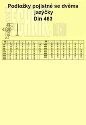 Podložka  6.4  Zn          Din 463 se 2 jazýčky