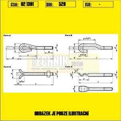 Šr.do zdiva tvar C ZB M20x350  ČSN  DIN529  ISO