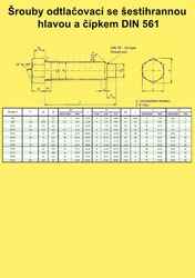 12x60  Zn          1115  8.8  Din 561B odtlačovací s čípkem