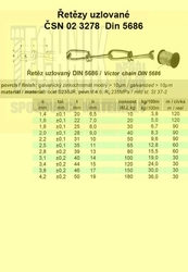 Řetěz uzlovaný  1.8 Zn          3278  Din 5686