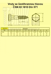 Vrut  6.0x 70  Zn          1810  Din 571  6HR