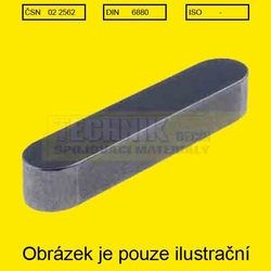 Pero 22x14x1000  A4          2562  Din 6880 ocel klínová