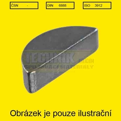 Pero  3x 5x12.65  Din 6888          Woodruff - Klín segmentový