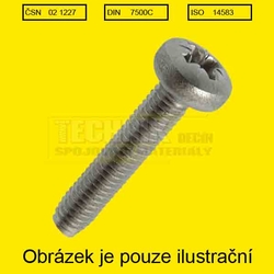 3x16  Zn          1227  Din 7500 C půlkulatá