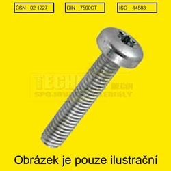 5x 8  Zn          1227  Din 7500 CT půllkulatá torx