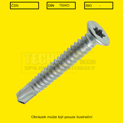 TEX  6.3x 60  Zn          Din 7504O zápustná TORX