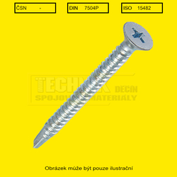 TEX  3.9x 38  Zn          Din 7504P zápustná