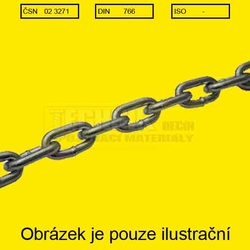 Řetěz článkový 10x28x34  3271  Din 766 krátký článek  8.8 nostnost 3150kg ČERVENÝ