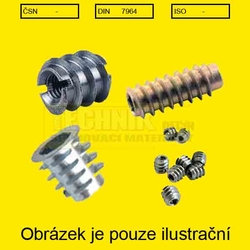 M  6x25  Zn          Din 7965 matice závrtná kuželová s imbus typ  D s límcem 