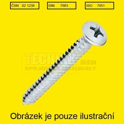 Šr.do plechu 4.2x 50  A2          1239  Din 7983C