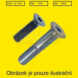 Imbus 1/4x1.1/2"          Din 7991  UNC  (6.35x38mm) - 20 závitů/1"  