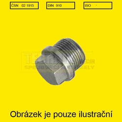 Zátka vypouštěcí G 3/8"A          1915  Din 910 válcová s vnějším šestihr+těs. krouž