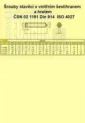 4x 6          1191 14.9  Din 914 stavěcí imbus + hrot