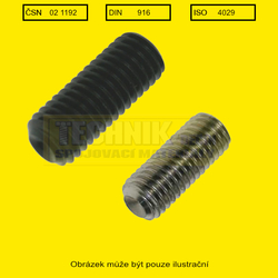 1/4x3/4"  A2          1192  UNC  (6.4x 19mm) - 20 závitů/1"  Din 916 stavěcí imbus+důlek