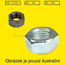 M  1/4"  A2          1401 UNC - (6.35mm) 20 závitů Foto  Din 934