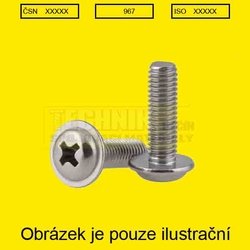 5x 8  Zn          Din 967  půlkulatá hlava - kříž PH - okrasný