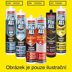 Tmel FixAll lepícíl HIGH TACK SOUDAL 290ml CRYSTAL čirý