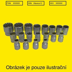 Hlavice nástrčná 1/2" 12hran 12mm