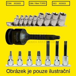 Hlavice zástrčná 1/4" Torx 15  GOLA hrot