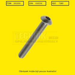 Imbus  3x12  Zn          ISO 7380 10.9 Půlkul. hlava TORX