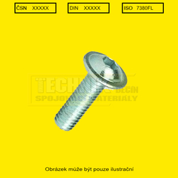 Imbus  6x12  Zn          ISO 7380FL 10.9 Půlkul. hlava s podložkou ECO-FIX