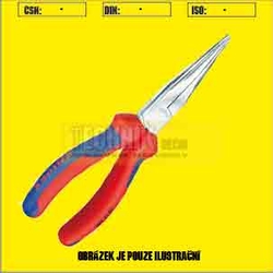 Kleště pro mechaniku Knipex 160mm ploché čelisti chrom silný plast.povlak