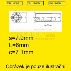 M  4x 6  Zn          Lisovací matice sloupek distanční uzavřená