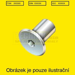 Matice nábytkářská  6x12  Br  JCN  Plochá hlava 15mm spojovací článek