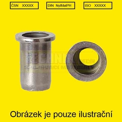 Nýt maticový  6x16  Zn  0.5 - 3.0 mm  hlava plochá, hladký