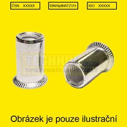 Nýt maticový  3x10  Zn  1.7 - 3.5mm  hlava zápustná, hladký SPECIÁL