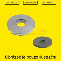 Podložka s gumou  8.0x18mm  Zn