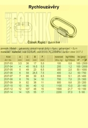 Rychlouzávěr  6  A4  AN 9077 spojovací článek řetězu průchod 7.5mm