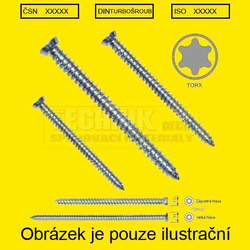 Turbošroub 182x7.5  Zn Z okenní FRS          - zápustná