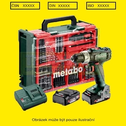 Vrtačka Aku METABO SB 18 L Set s PŘÍKLEPEM+ Mobilní dílna