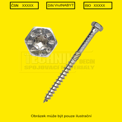 Vrut 12x320  Zn          DUAL ŠESTIHRAN TORX 30 -OK17