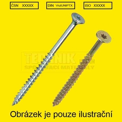 SD  5.0x 80          A2  universalní vrut TORX zápustná  částečný závit