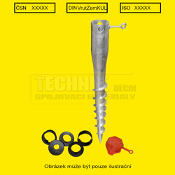 Vrut zemní pro trub.KSF E 089x1000-E60  ČSN  DIN  ISO