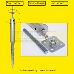 Vrut zemní 110x110x950 TZN  + patka pilíře 