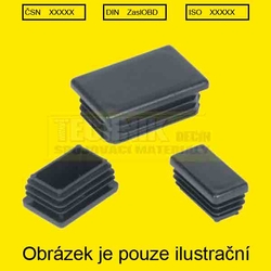 Záslepka  30x15x1.0-3.0          černá obdélníková